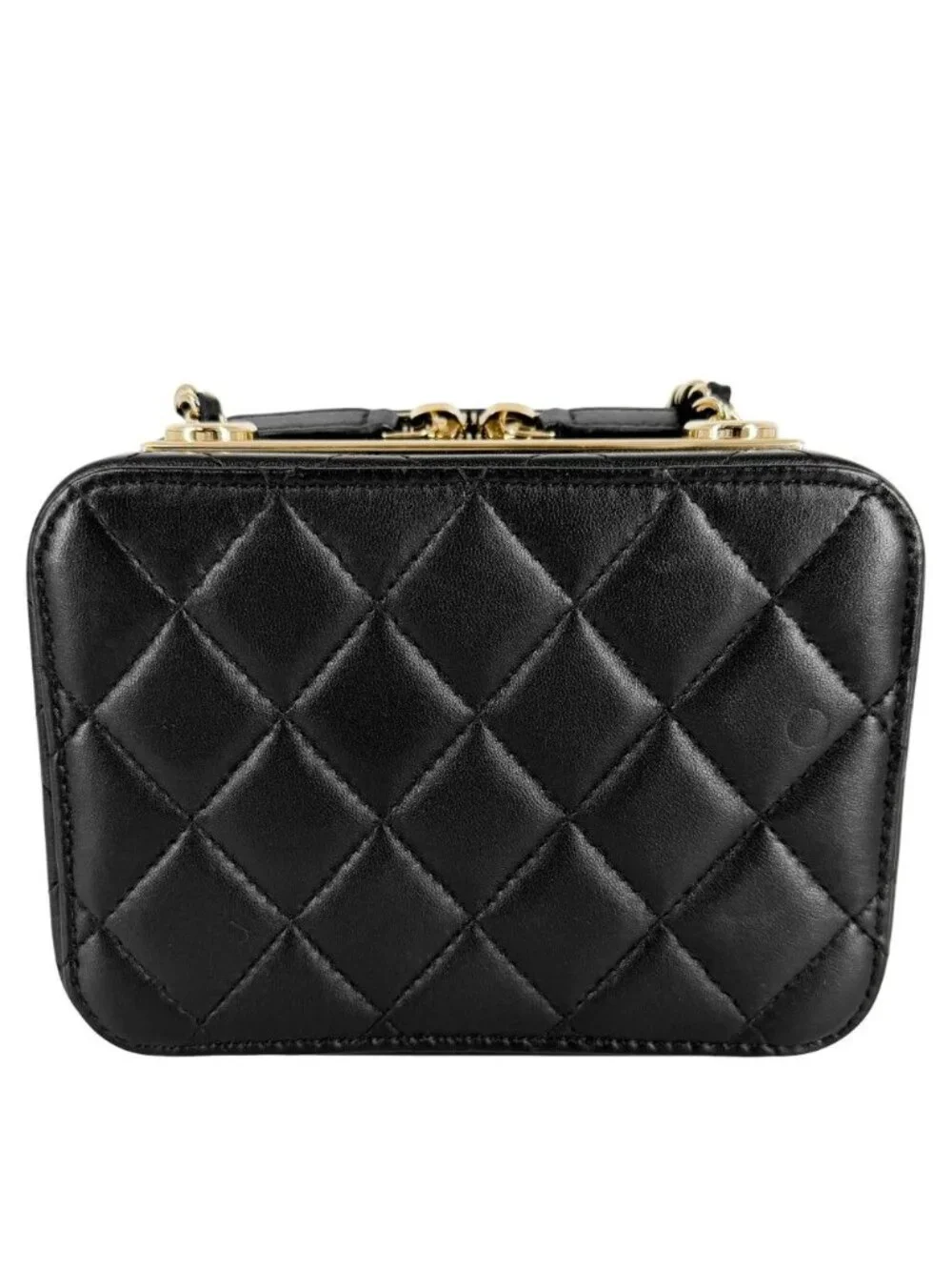 Chanel Shoulder Bag Quilted Mini Logo Chain Crossbody CC Small Lambskin Black